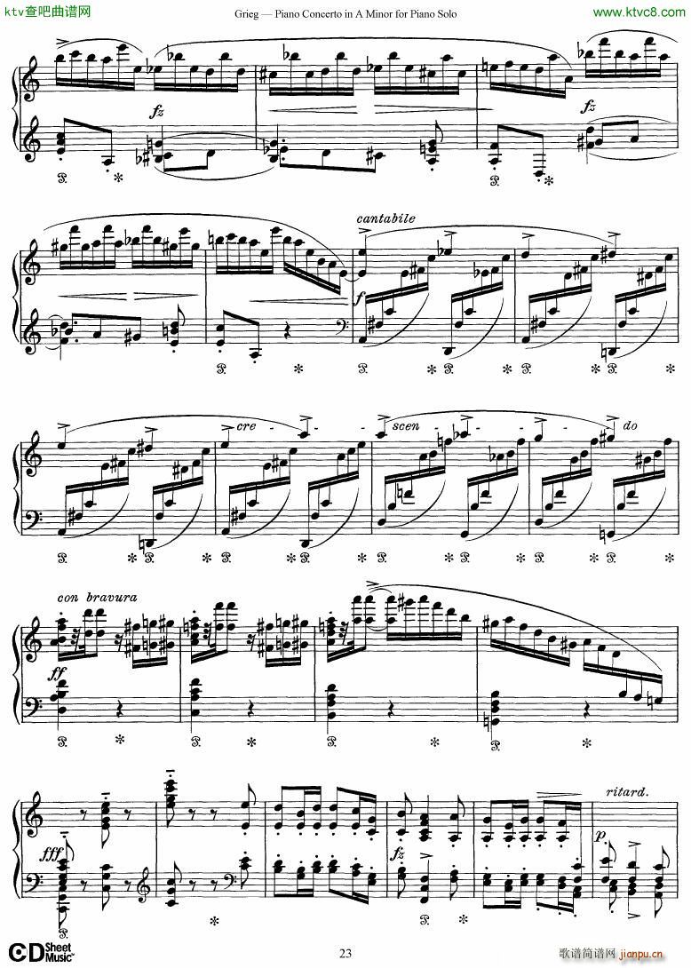 Grieg Piano Concerto solo arr 2 byGrieg(钢琴谱)23