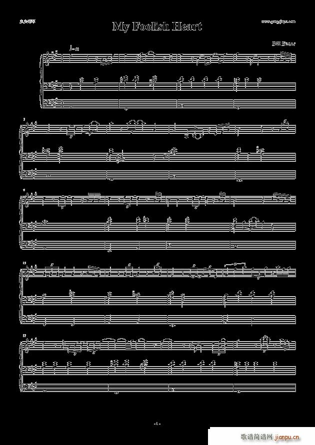 My Foolish Heart(钢琴谱)1