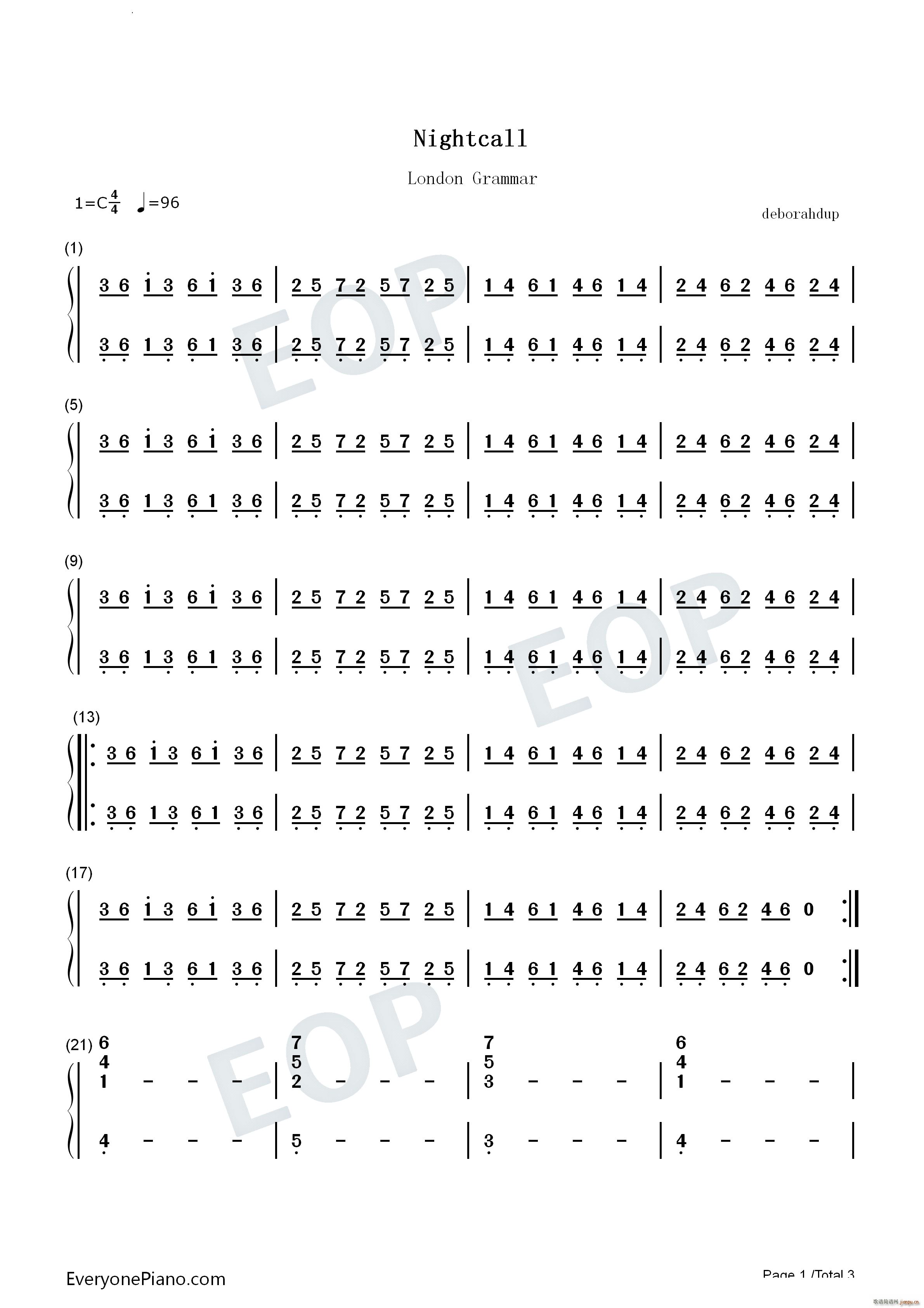 Nightcall(钢琴谱)7