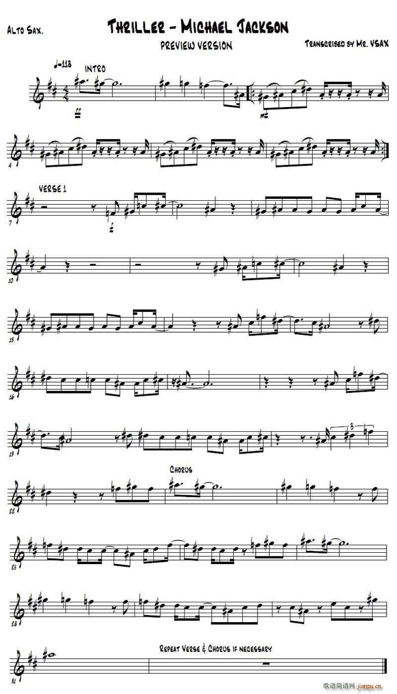 Thriller(八字歌谱)1