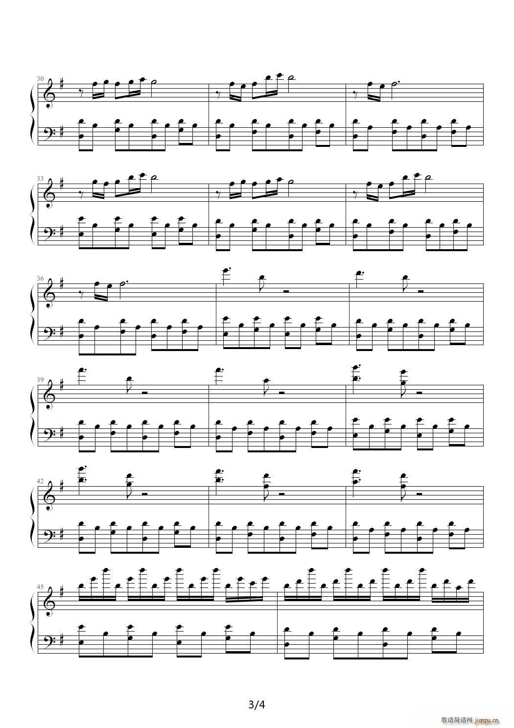 一首 天使艾美丽 的插曲(钢琴谱)3