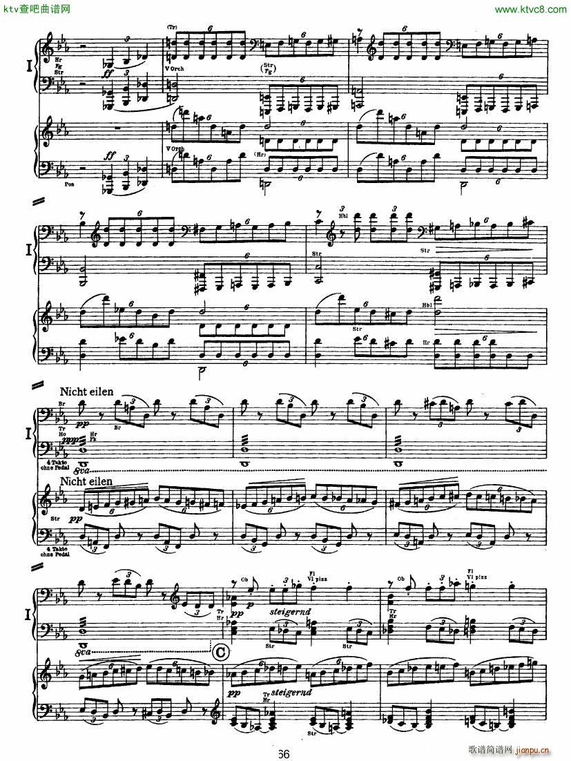 Bruckner Symphony No 4 4 hands arr 二(钢琴谱)15