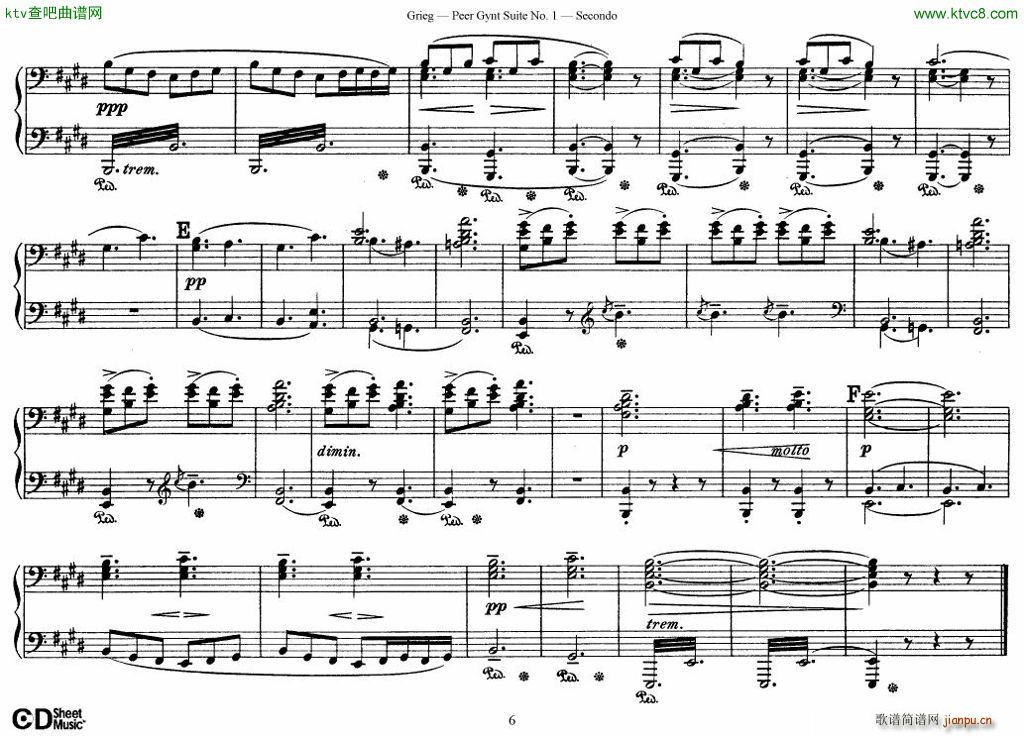 Peer Gynt Suite No 1(钢琴谱)6