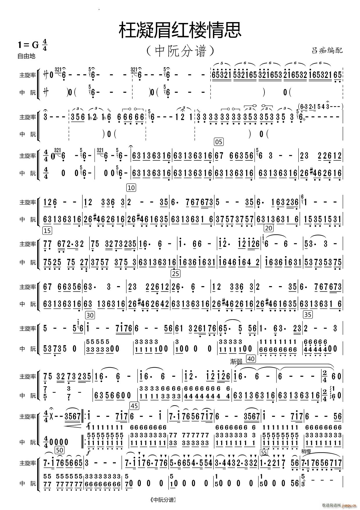 枉凝眉红楼情思中阮(总谱)1