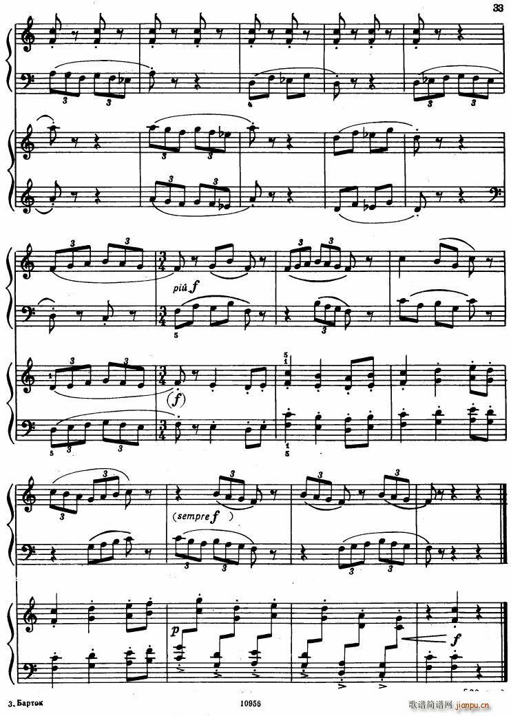 Bartok SZ 107 Mikrokosmos for Piano 37 66(钢琴谱)14