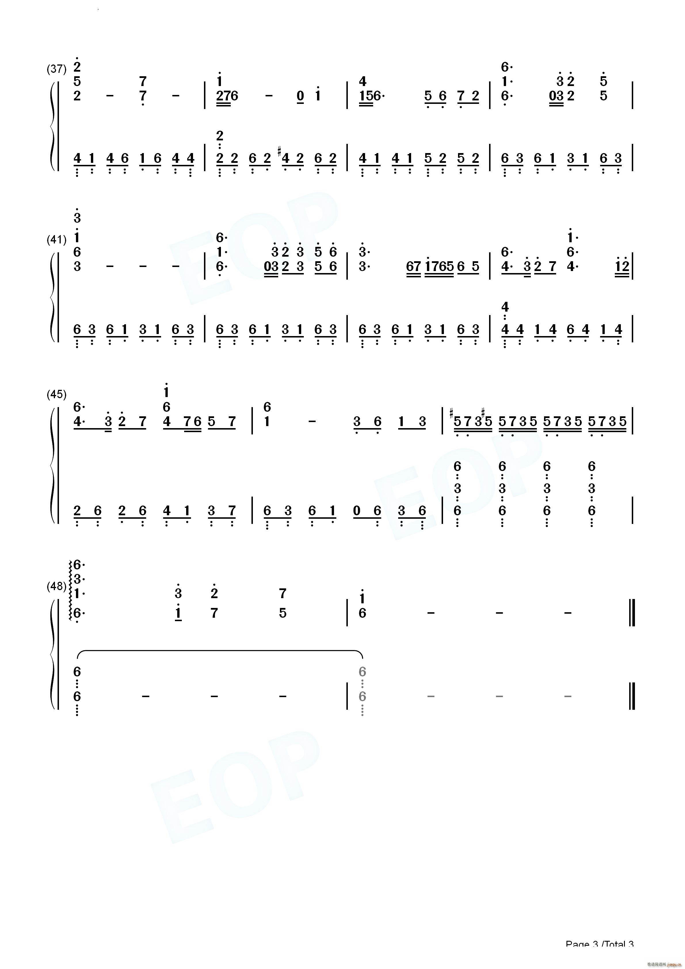 Geralt of Rivia 巫师3 狂猎(钢琴谱)8