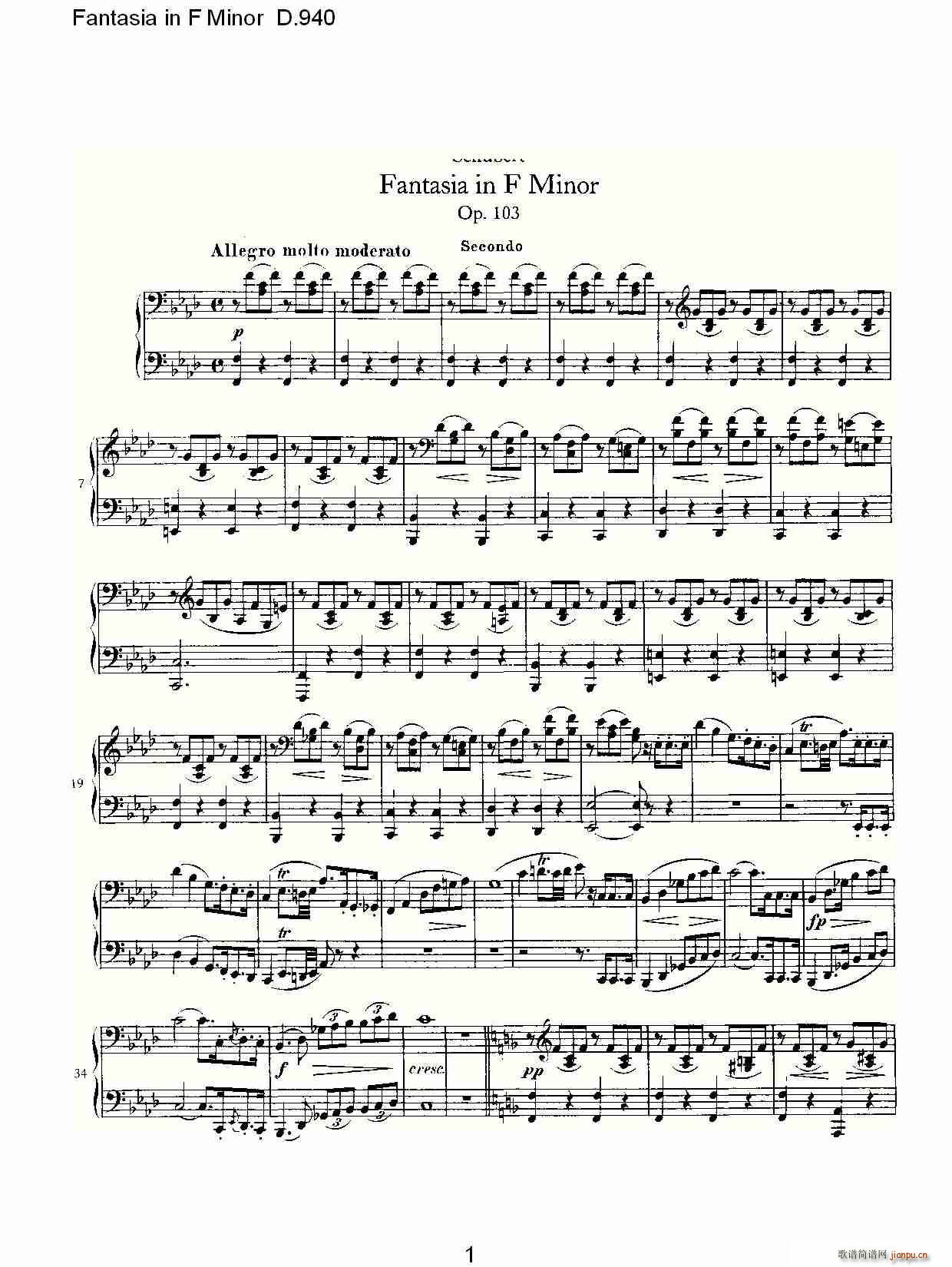 Fantasia in F Minor D.940(十字及以上)1