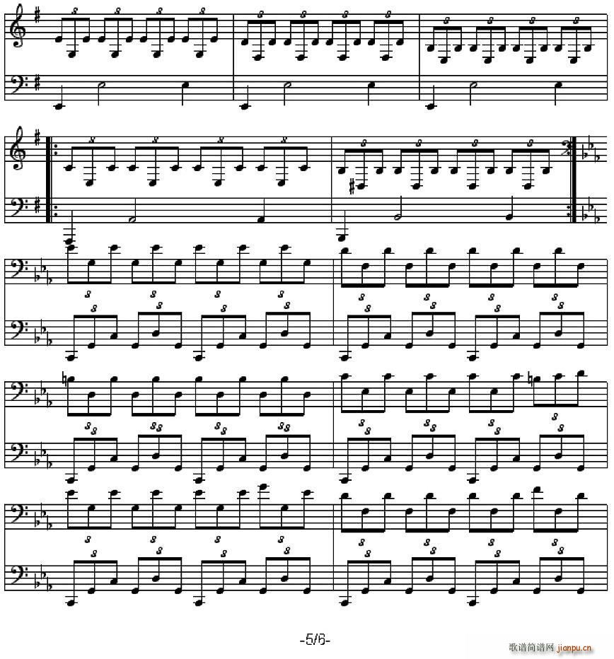 La Chute(八字歌谱)5