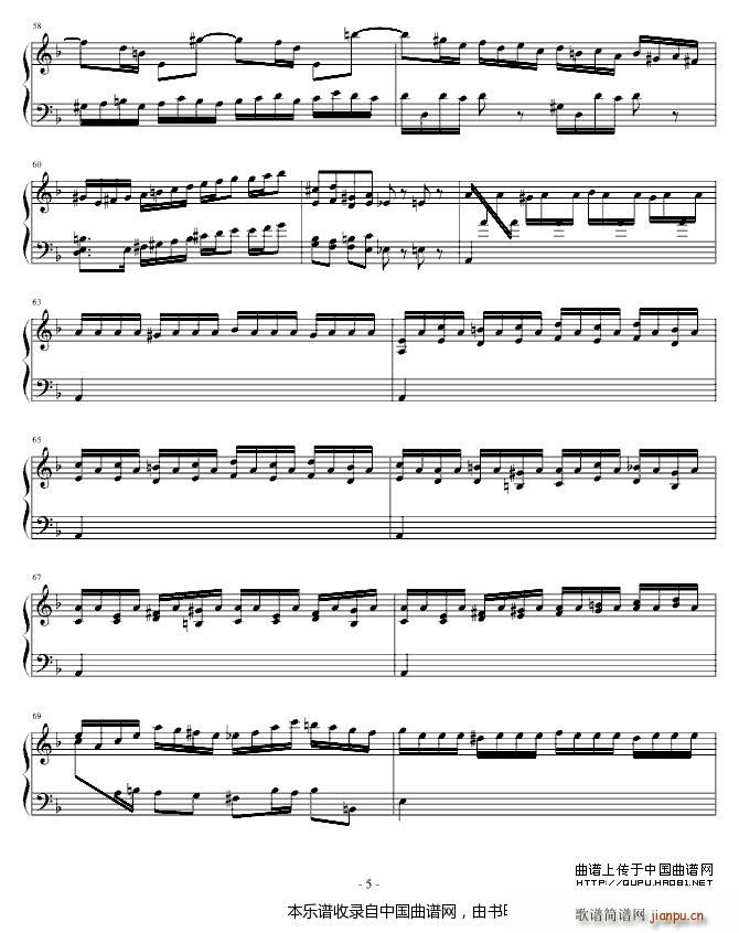 Concerto 巴赫第一键盘乐协奏(钢琴谱)5