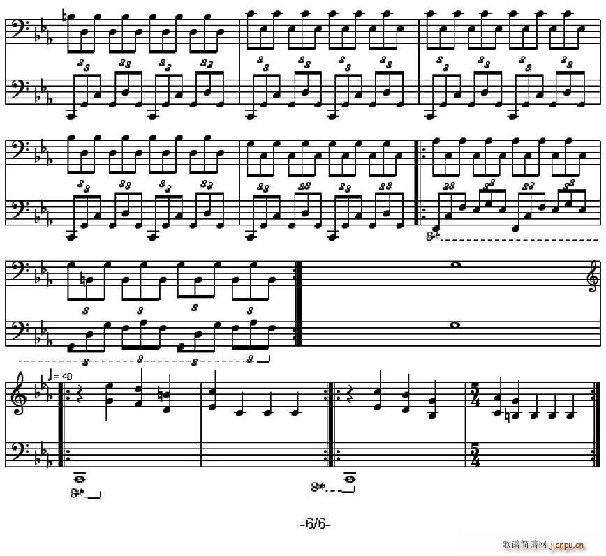 La Chute(八字歌谱)6