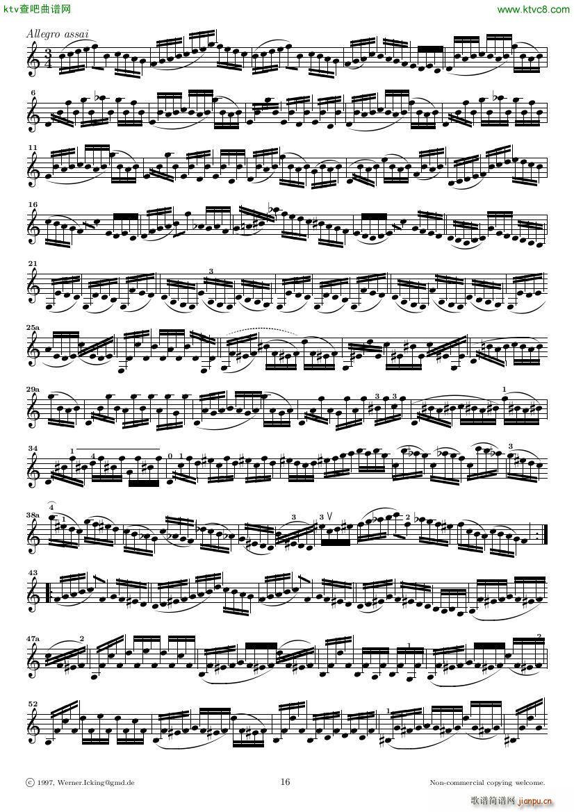 Bach JS BWV 1005 Sonata for Solo Violin in C(钢琴谱)16