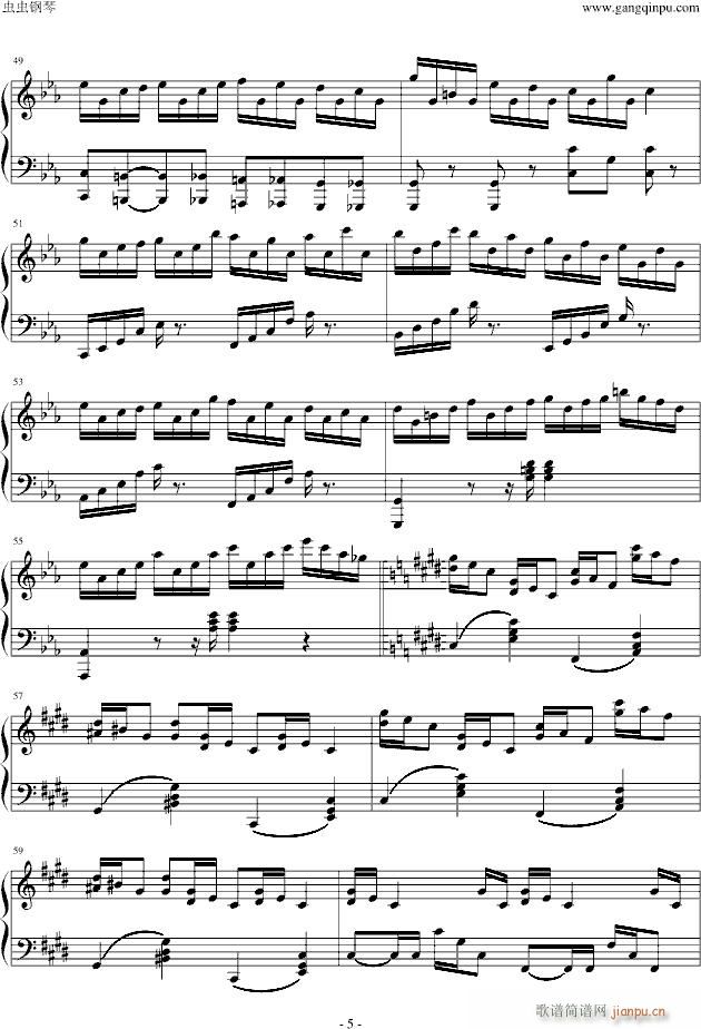 克罗地亚狂想曲 这个才是原版(钢琴谱)5