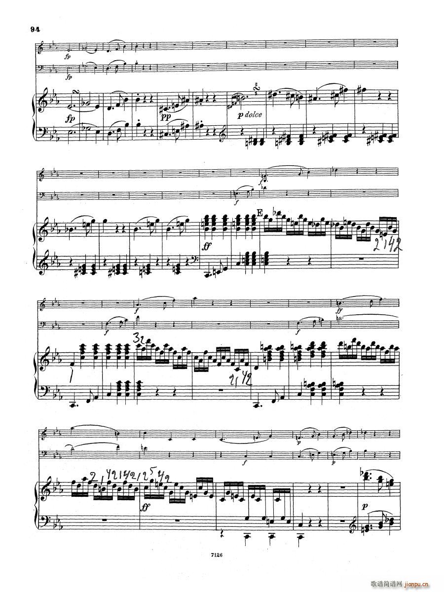 Beethoven op 1 no 3 Piano Trio(钢琴谱)6