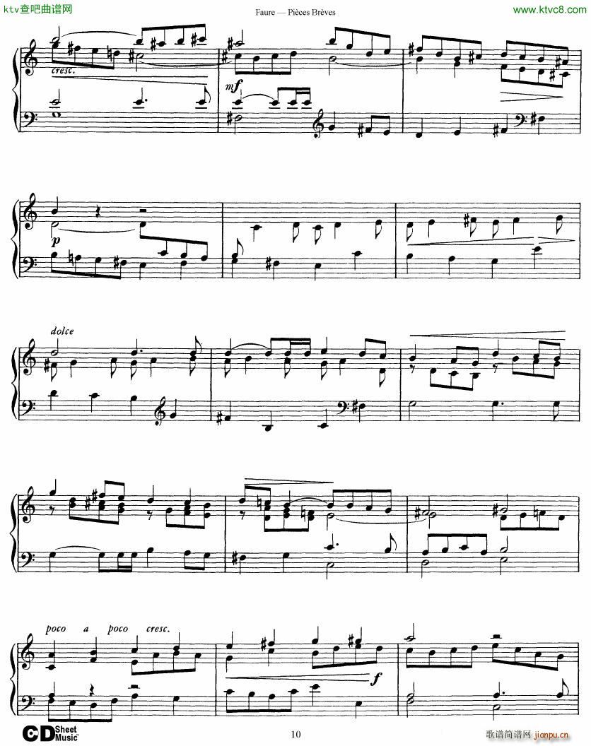 Faure 8 Pieces Breves Op 84(钢琴谱)10