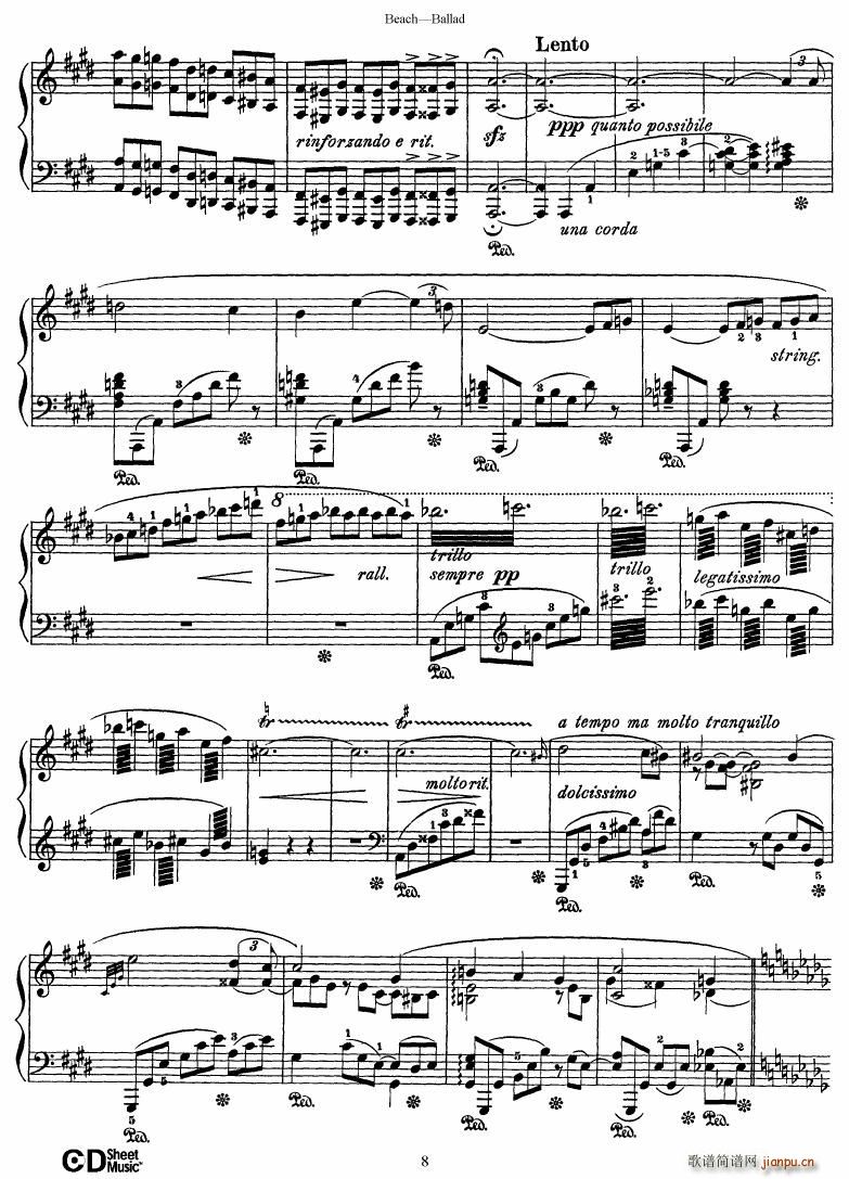 Beach Ballad in D flat major(钢琴谱)8