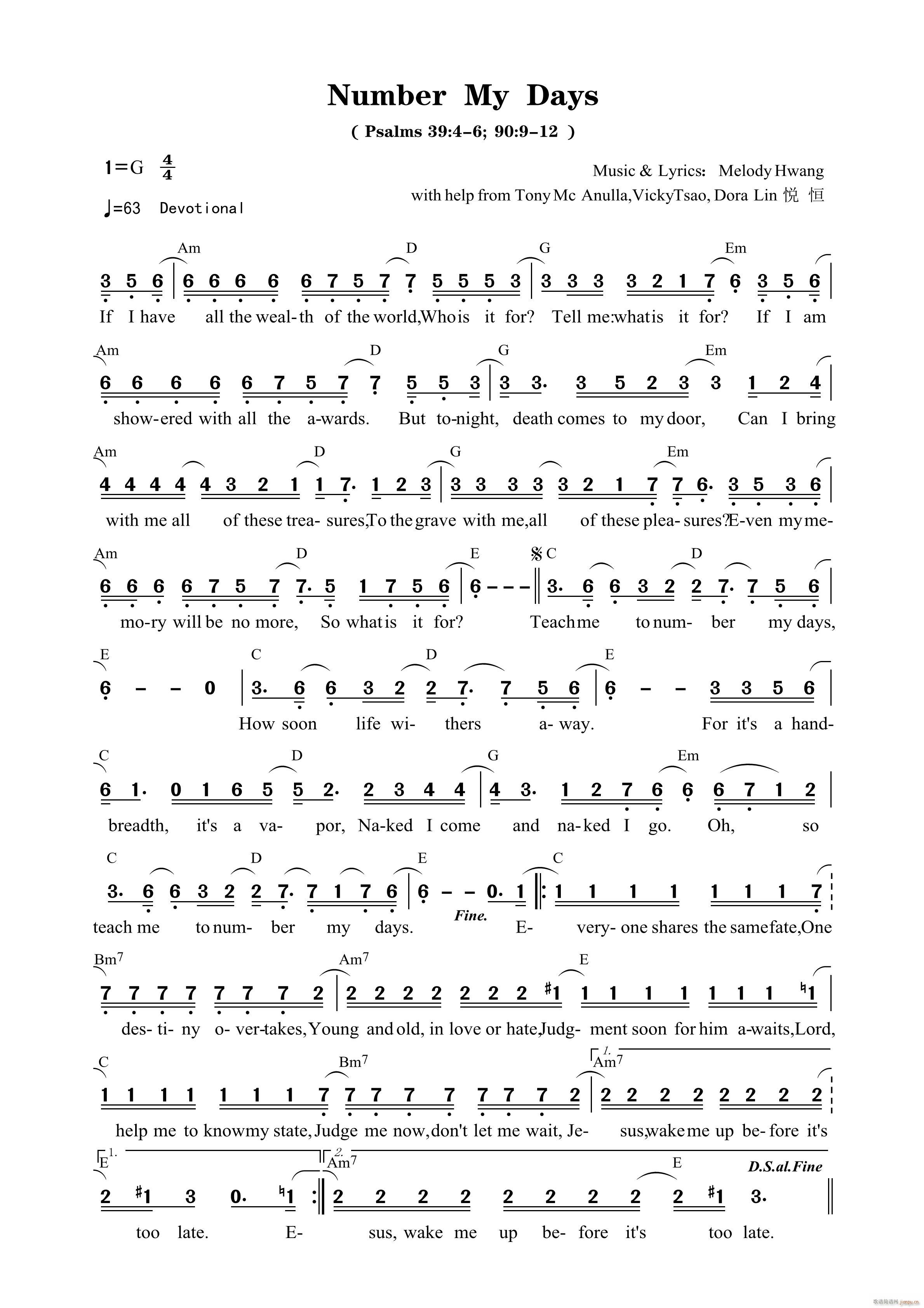 Number My Days(十字及以上)1