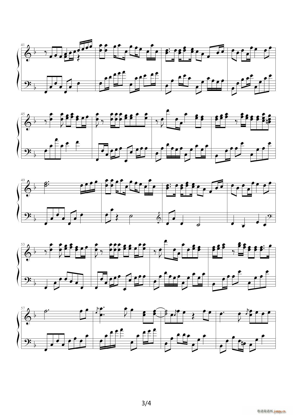 Try F调(钢琴谱)3