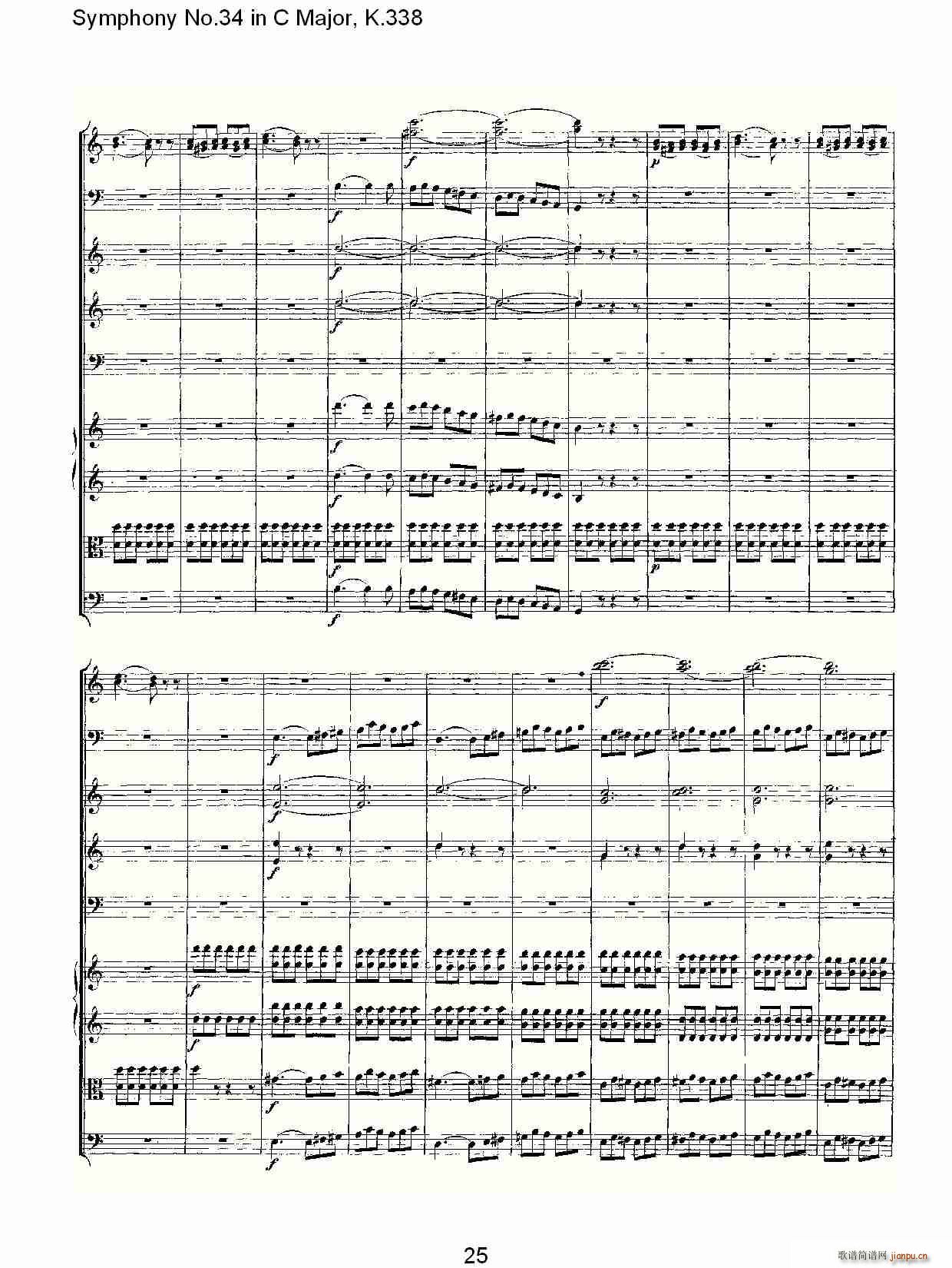 Symphony No.34 in C Major, K.338(十字及以上)25