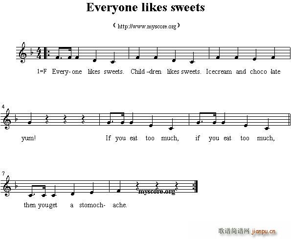 Everyone likes sweets(十字及以上)1