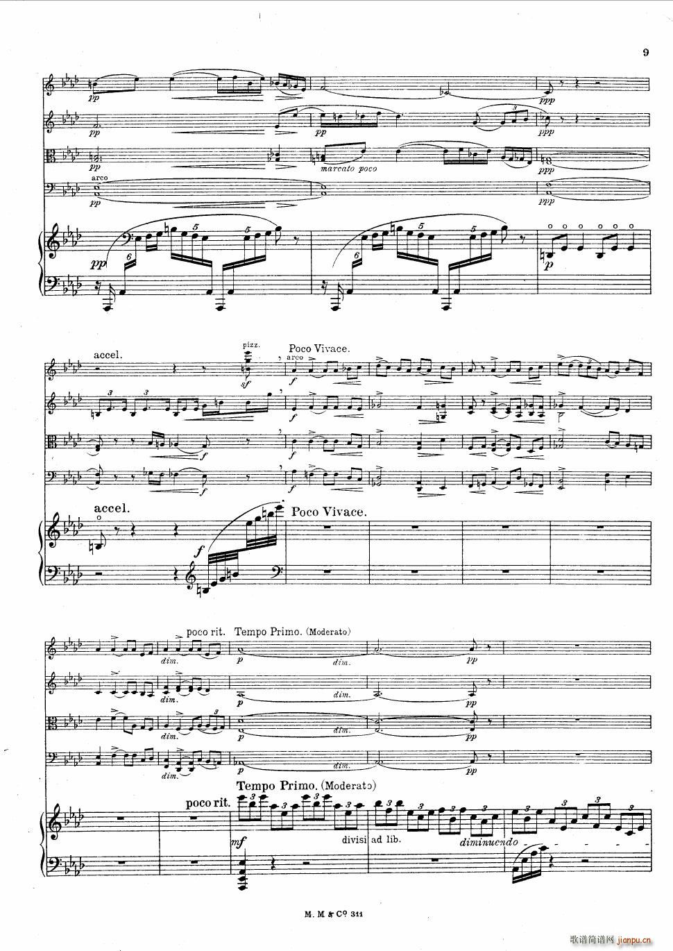 Bax Quintet for Harp and Strings(钢琴谱)9