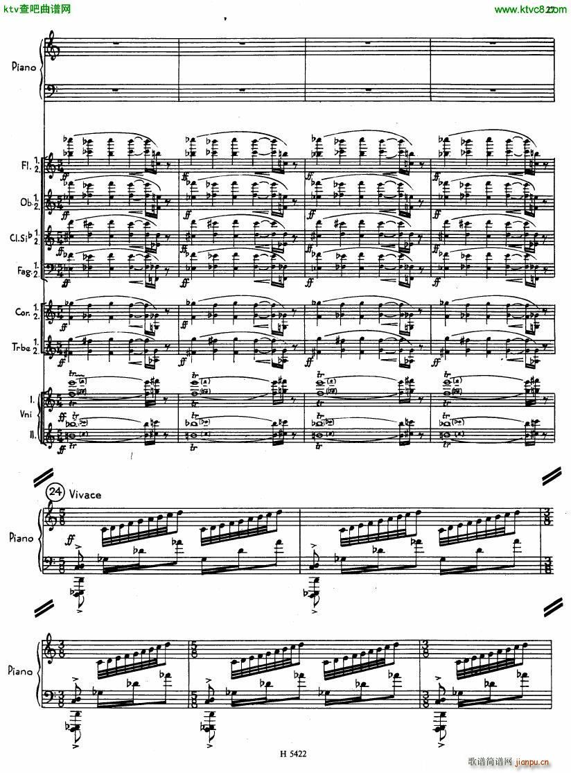 Fiser concerto da camera for piano full score(钢琴谱)25