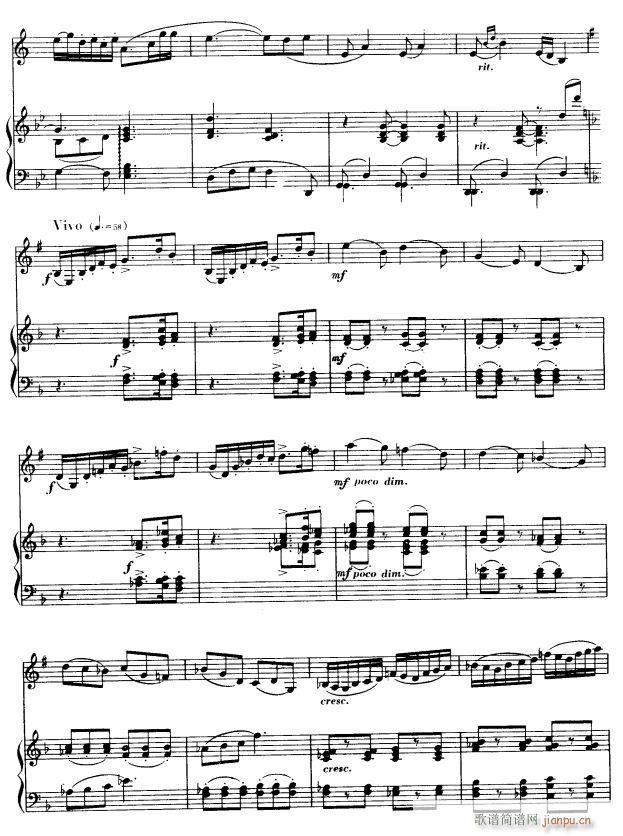 大巴上的春天 单簧管 2(单簧管谱)1