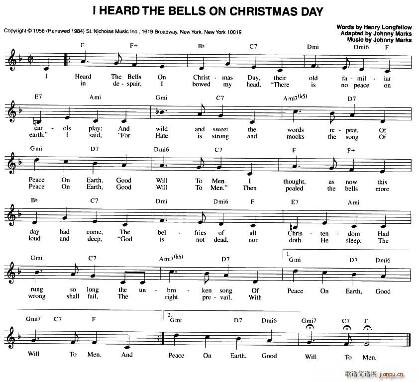 I HEARD THE BELLS ON CHRISTMAS DAY(十字及以上)1