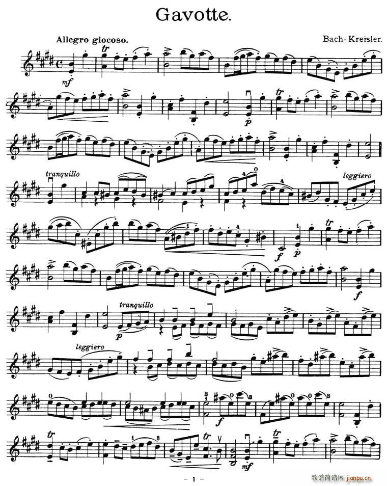 Gavotte.(八字歌谱)1