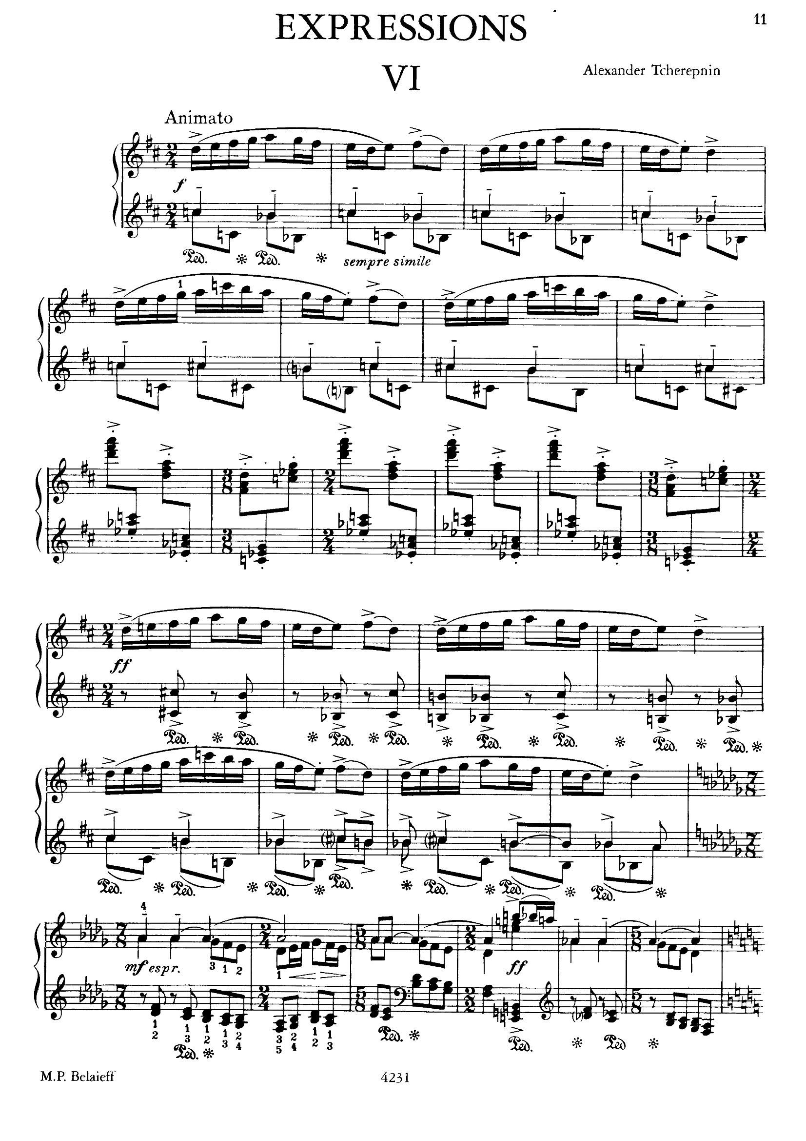 Expressions 表现力 6(钢琴谱)1