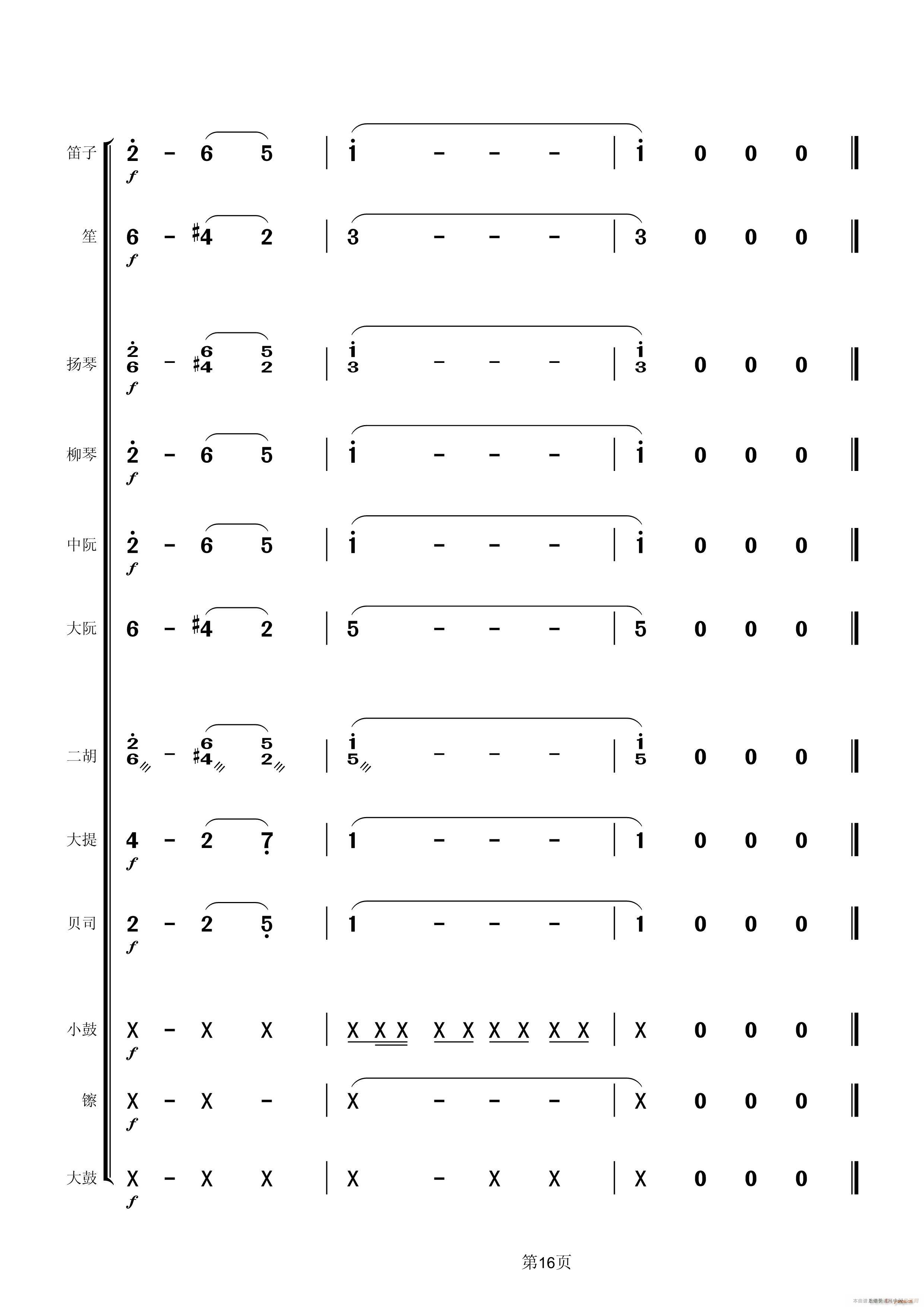 回娘家 民乐(总谱)16