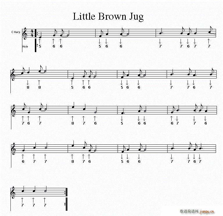 Little Brown Jug 布鲁斯(口琴谱)1