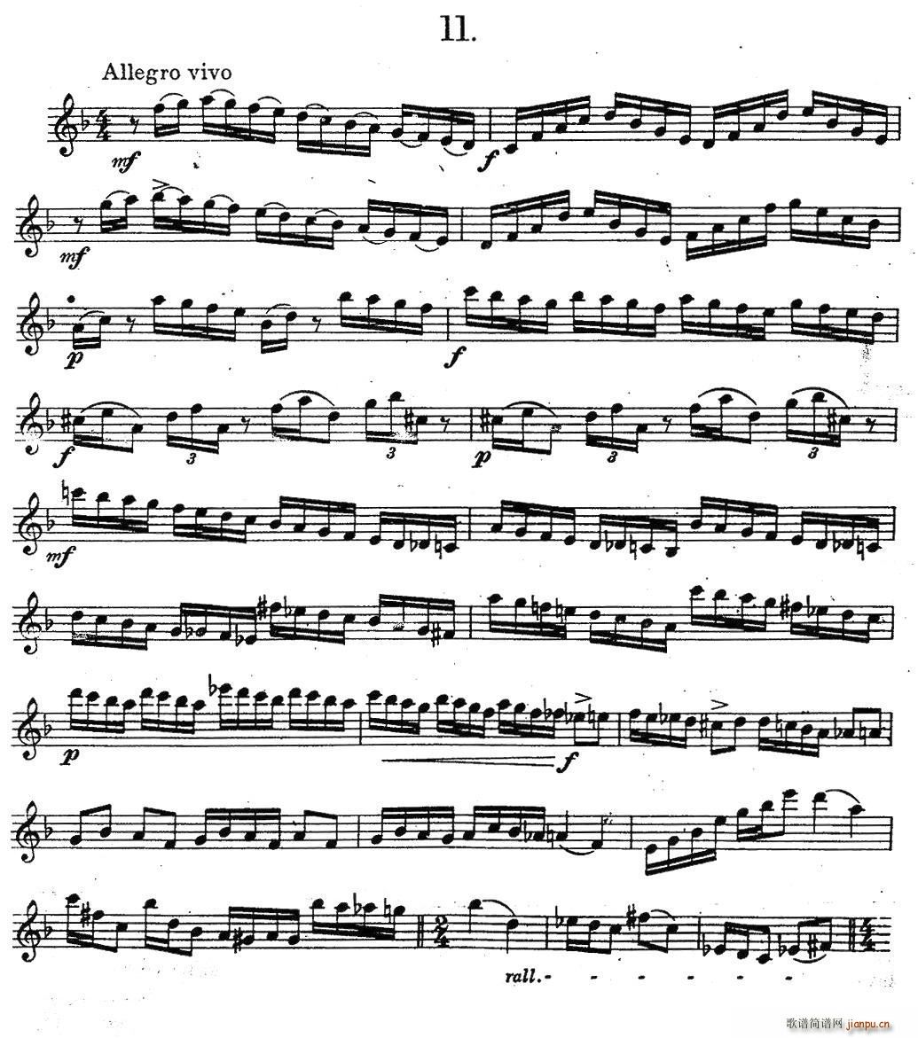 奇特克 萨克斯练习曲之11 ETUDY PRO SAXOPHON FR ZITRK op 3(十字及以上)1