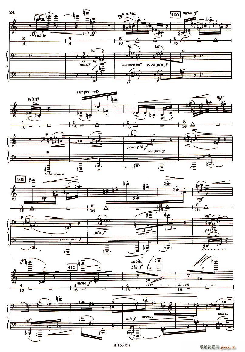 Boulez Sonatine Pour Flute Et Piano(钢琴谱)23