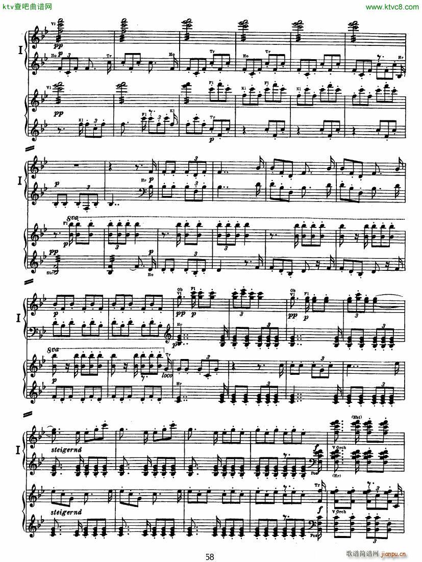 Bruckner Symphony No 4 4 hands arr 二(钢琴谱)7