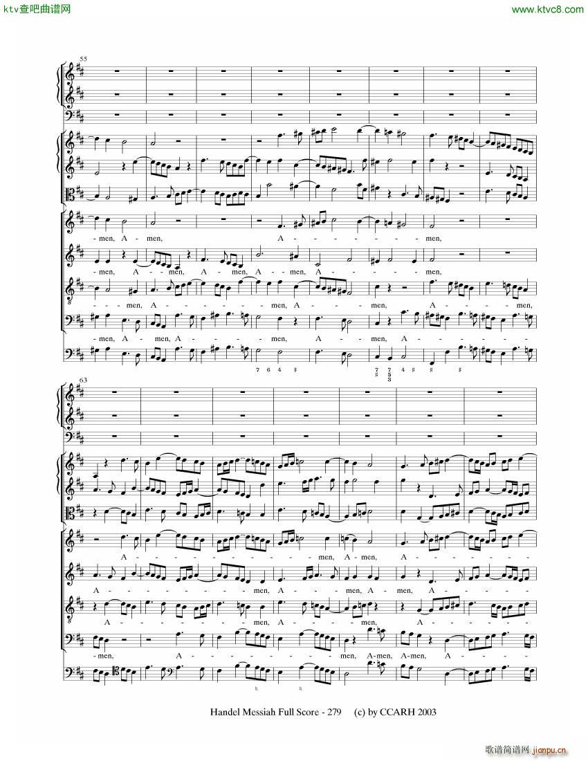 G F Handel Messiah Open Score 七(钢琴谱)38