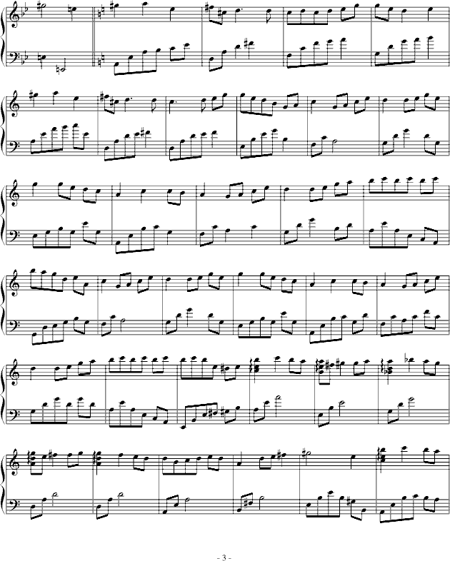 弥蒙冷香(钢琴谱)3