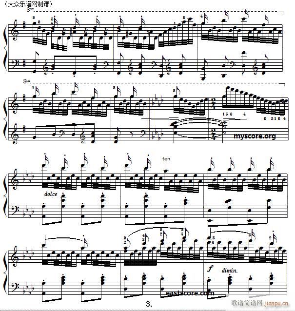 车尔尼 钢琴快速练习曲 Czerny 299 第37首 及练习提示(钢琴谱)3