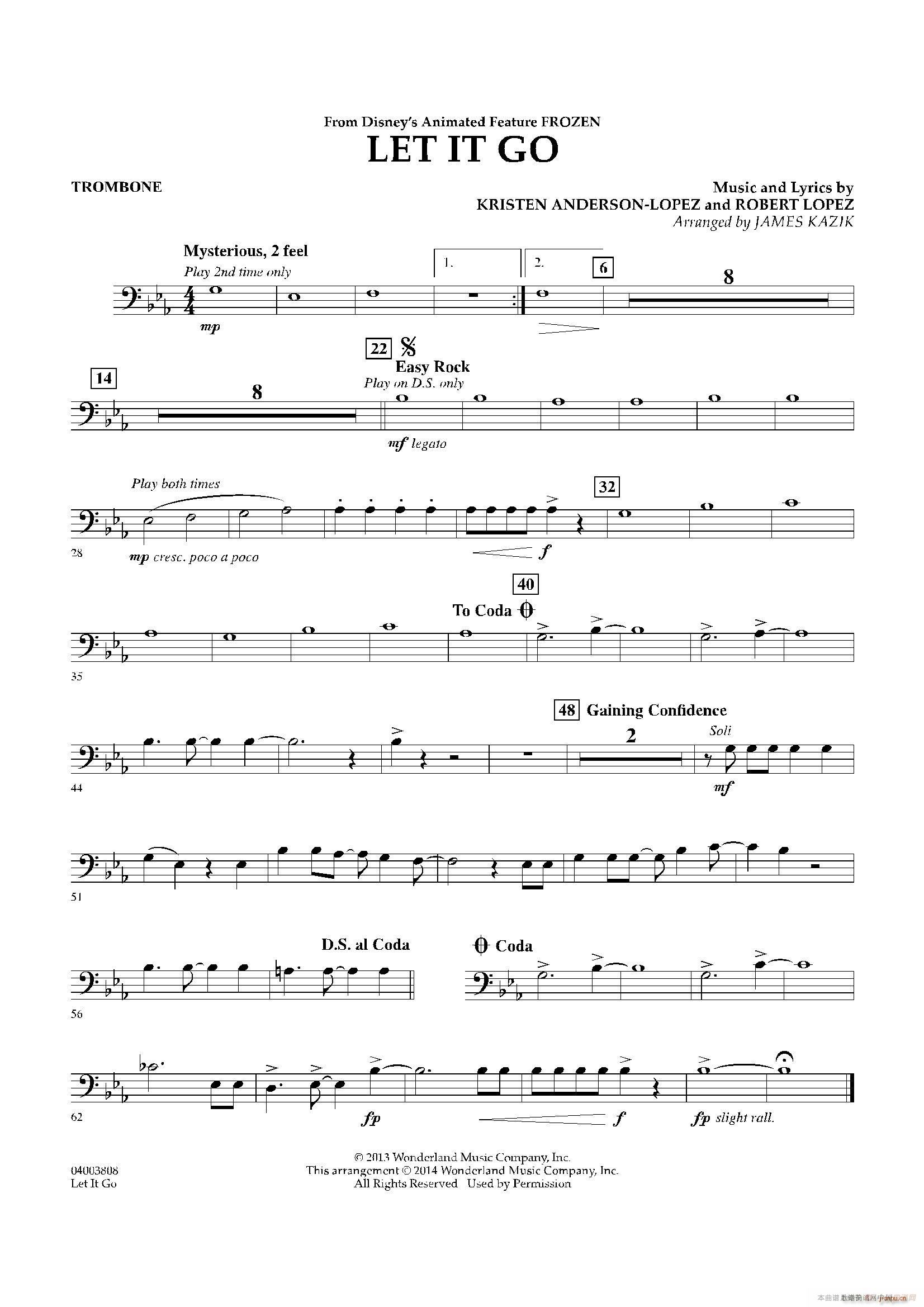 Let it go 冰雪奇缘 主题曲 交响管乐(十字及以上)16