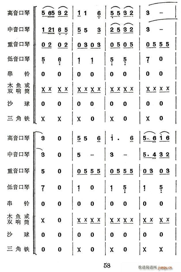 我心爱的小马车 合奏(口琴谱)3