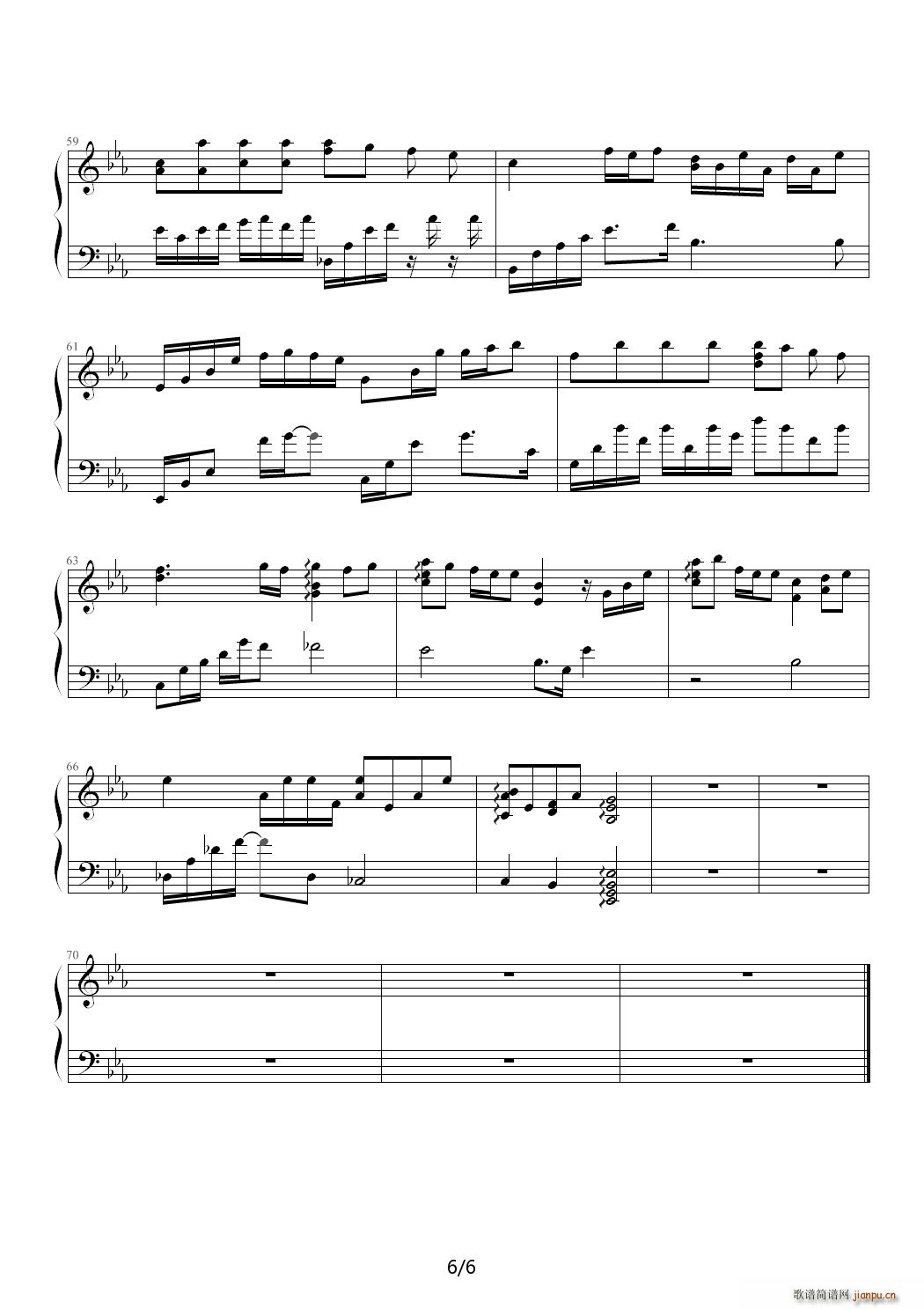 Farewells Heaven G调(钢琴谱)6