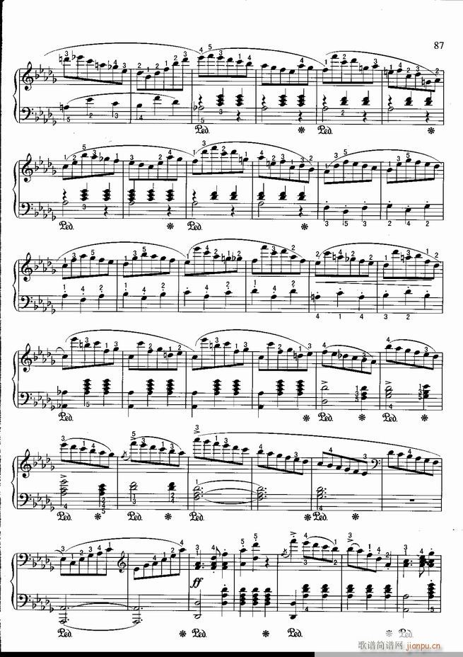钢琴 不可不弹的世界钢琴名曲100首 五(钢琴谱)87