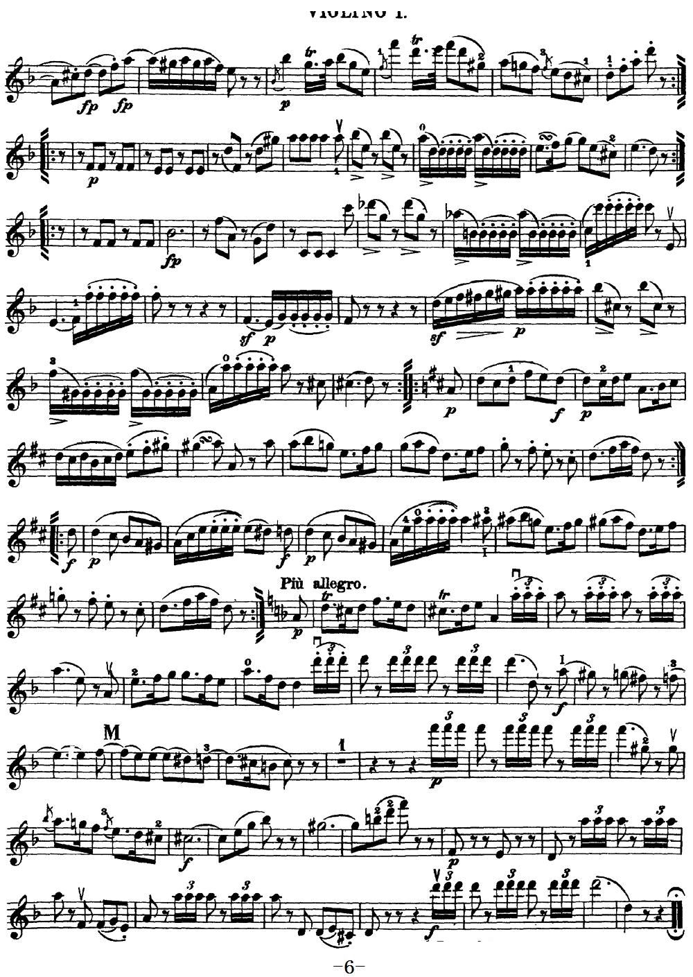 Mozart Quartet No 15 in D Minor K 421 Violin 1(十字及以上)6