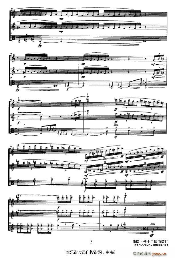 合 长笛 单簧管 中提琴 P5(笛箫谱)1