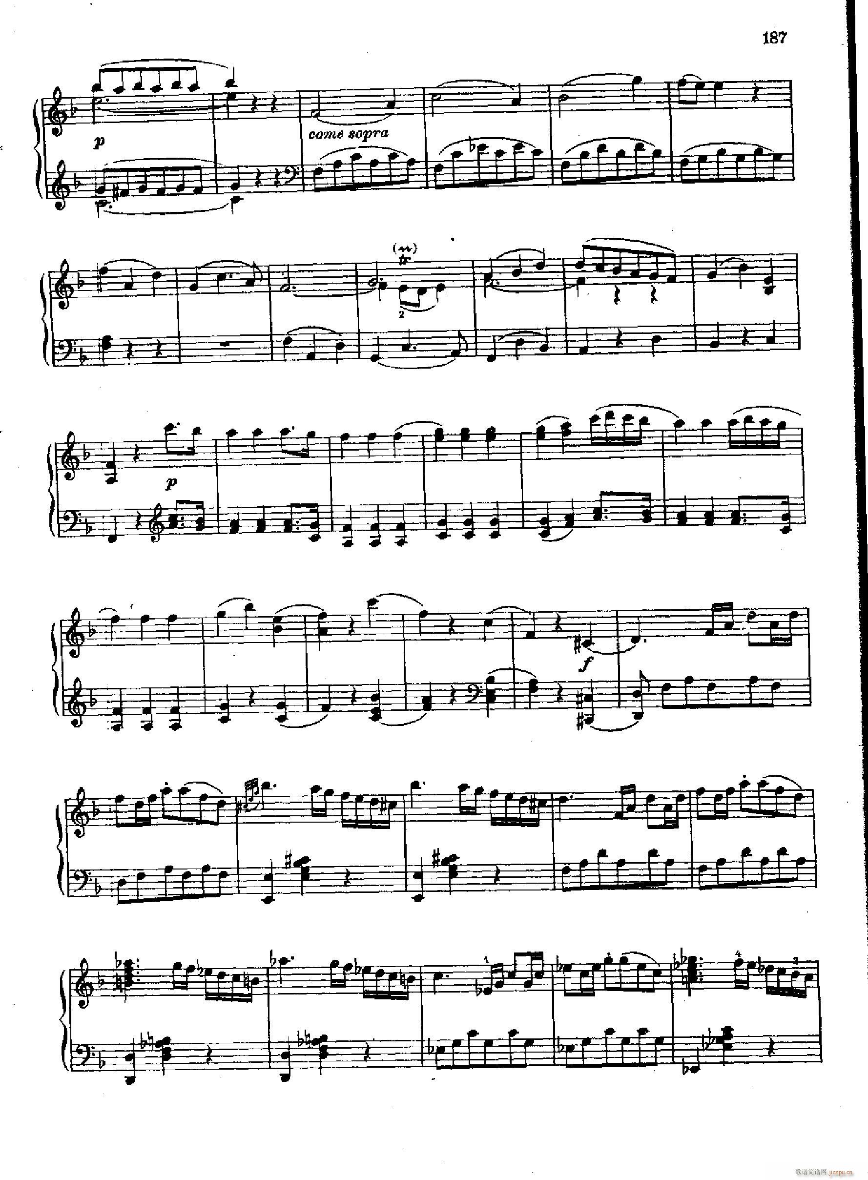 奏鸣曲Nr.332(钢琴谱)5