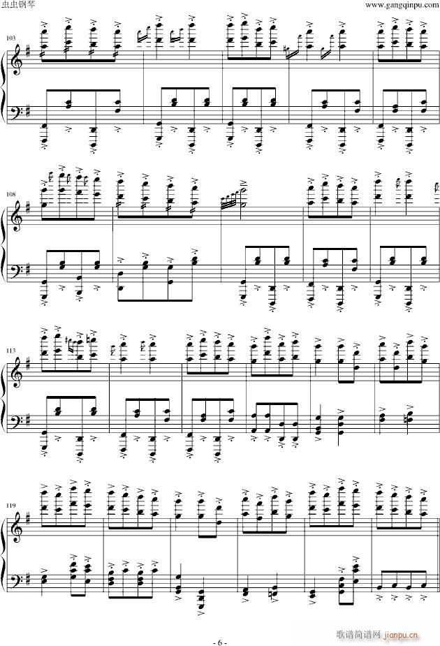 康康舞曲 The can can(钢琴谱)6