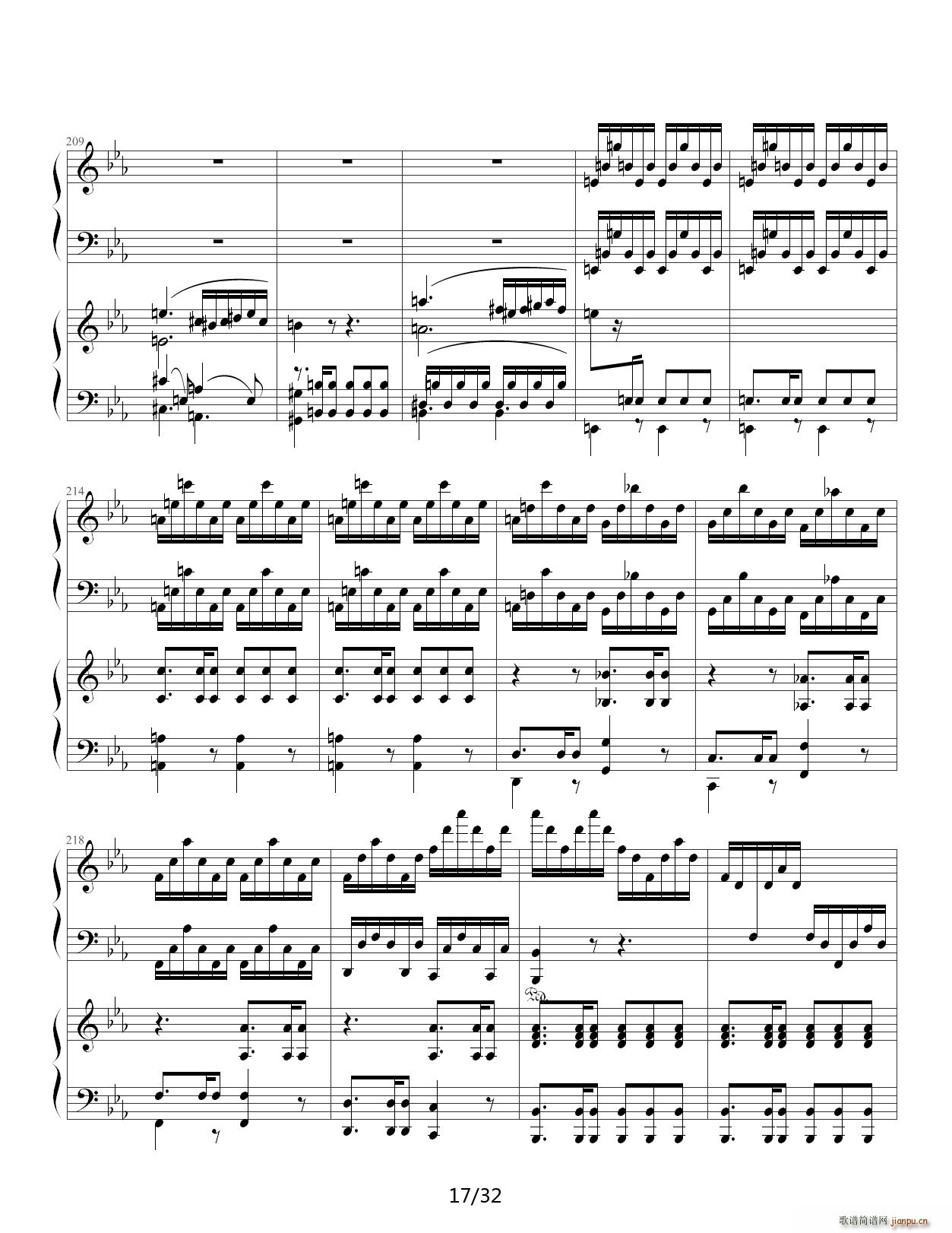 贝多芬第5钢琴协奏曲 皇帝(钢琴谱)17