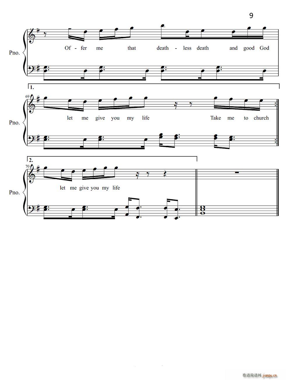 Take Me to Church(钢琴谱)9