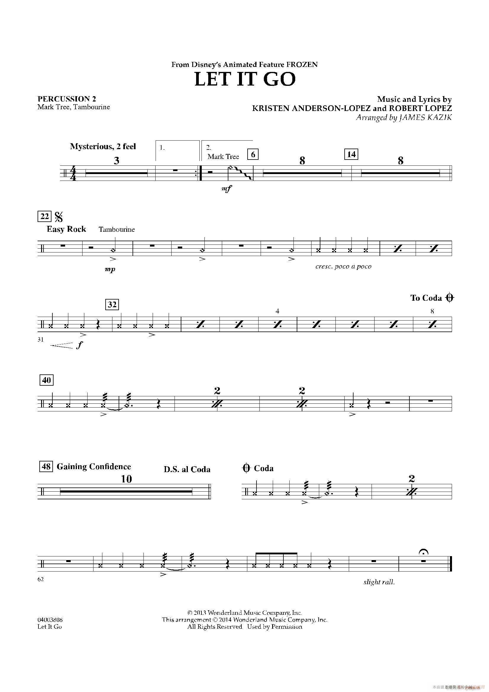 Let it go 冰雪奇缘 主题曲 交响管乐(十字及以上)21