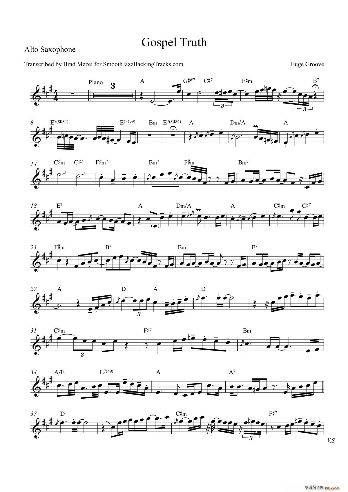 Gospel Truth 中音萨克斯(十字及以上)1