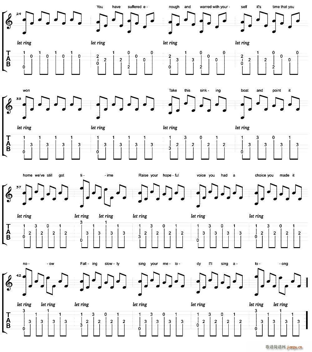 Falling Slowly(吉他谱)3